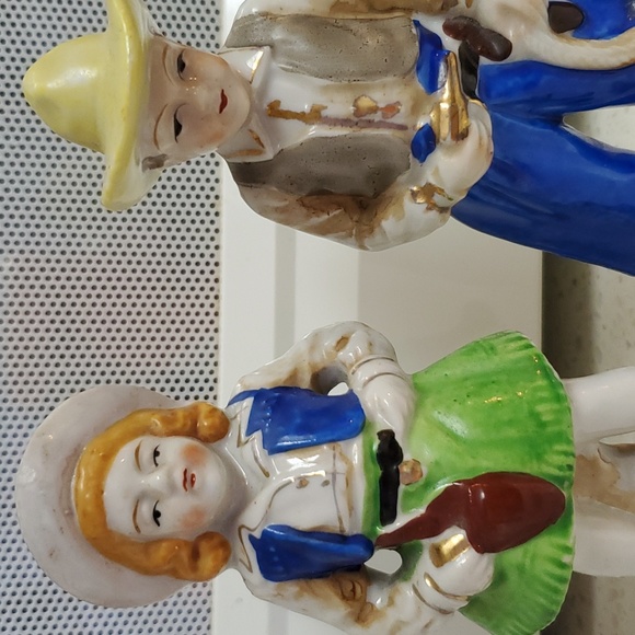 Nice Vintage Made in Japan Cowboy Cowgirl Figures figurines bisque - Picture 2 of 14